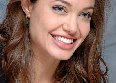 women, Angelina Jolie, smiling - desktop wallpaper