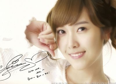 women, Girls Generation SNSD, celebrity, Jessica Jung, signatures - desktop wallpaper