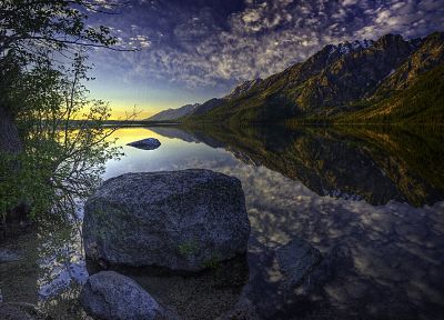 water, nature, rocks, HDR photography - random desktop wallpaper
