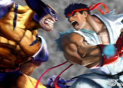 video games, Wolverine, Ryu, Marvel vs Capcom - random desktop wallpaper
