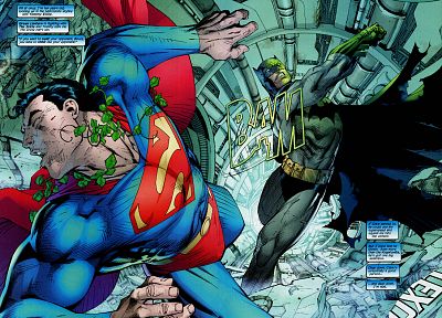 Batman, DC Comics, Superman, superheroes, punching - related desktop wallpaper