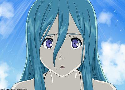 Eureka Seven, tears, Eureka (character), blue hair, anime, anime girls - random desktop wallpaper