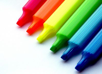 crayons, rainbows, colors - desktop wallpaper