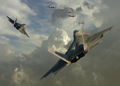 aircraft, F-22 Raptor, vehicles - random desktop wallpaper