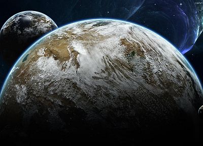outer space, Earth, darink - duplicate desktop wallpaper