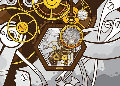abstract, clocks, gears, clockwork, machinery, JThree Concepts, vector art, cogs, Jared Nickerson - related desktop wallpaper
