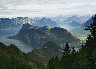 mountains, Switzerland, Alps, Lucerne - desktop wallpaper
