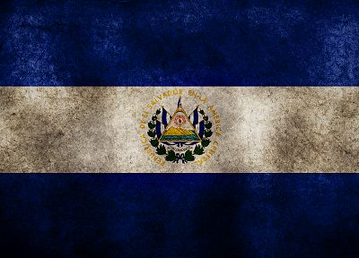 grunge, flags, El Salvador - random desktop wallpaper