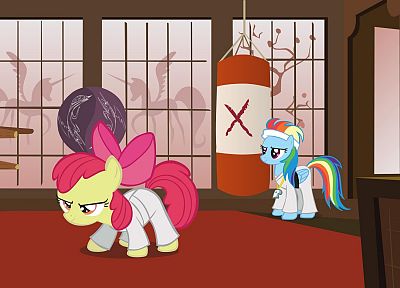 My Little Pony, Rainbow Dash, Apple Bloom - popular desktop wallpaper