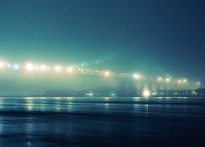 night, lights, bridges - desktop wallpaper