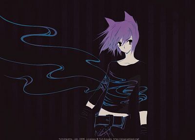 nekomimi, Loveless, purple hair, cat ears, anime, anime boys, Ritsuka Aoyagi - related desktop wallpaper