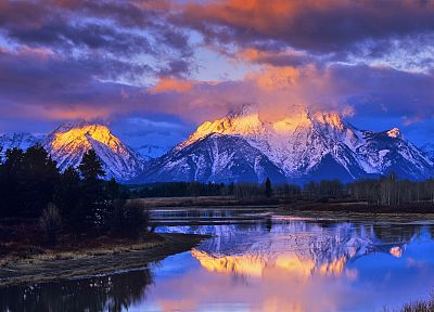 Wyoming, Grand Teton National Park, rivers, National Park, Mount - random desktop wallpaper