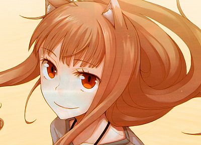 Spice and Wolf, animal ears, Holo The Wise Wolf, anime girls - desktop wallpaper