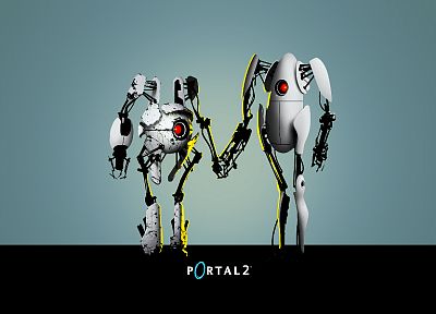 robots, Portal 2 - related desktop wallpaper