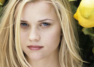 blondes, women, blue eyes, Reese Witherspoon, faces - random desktop wallpaper