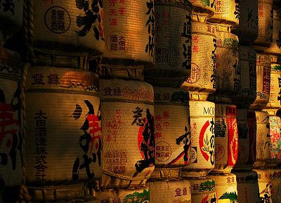 Japan, alcohol, Japanese, Japanese gardens, stores, sake, barrels - desktop wallpaper