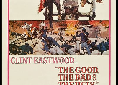 Clint Eastwood, movie posters - desktop wallpaper