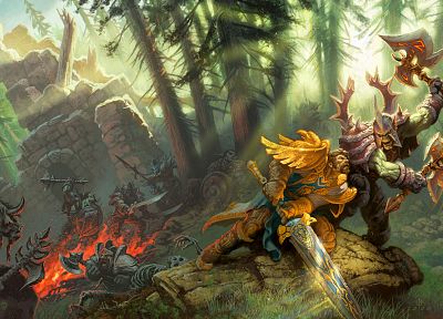 video games, World of Warcraft, orc, troll - duplicate desktop wallpaper