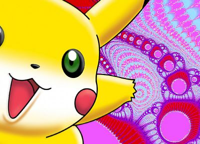 Pokemon, Pikachu, fractals, funny - random desktop wallpaper