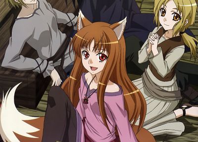 Spice and Wolf, animal ears, Kenji, Holo The Wise Wolf - desktop wallpaper