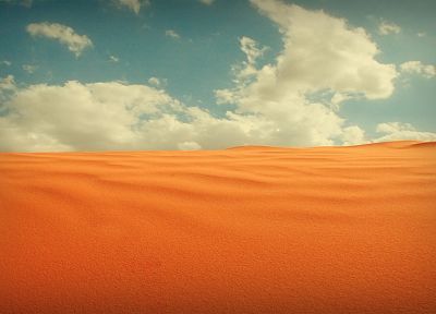 clouds, deserts, dunes - desktop wallpaper