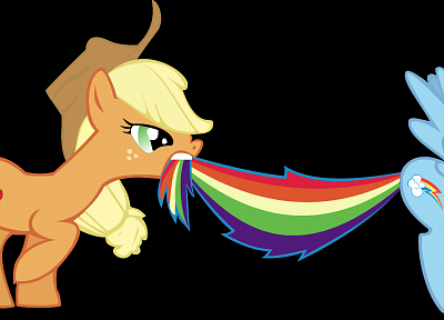 My Little Pony, Rainbow Dash, Applejack - random desktop wallpaper