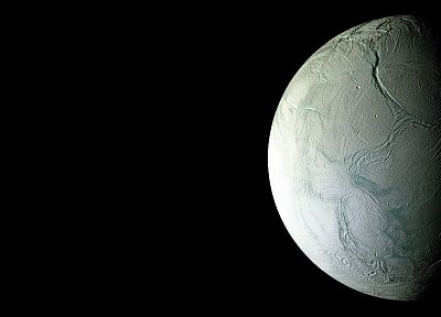 outer space, Moon, Enceladus - desktop wallpaper
