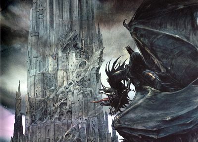 Minas Tirith, The Lord of the Rings, Gondor, The Witch King, ringwraith - random desktop wallpaper