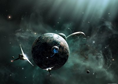outer space, planets, JoeJesus, Josef Barton - random desktop wallpaper