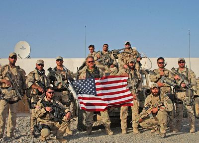 soldiers, flags, USA - random desktop wallpaper