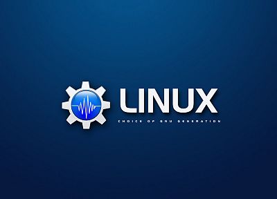 blue, Linux, logos - random desktop wallpaper