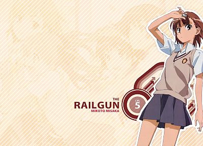 school uniforms, Misaka Mikoto, Toaru Kagaku no Railgun, Toaru Majutsu no Index - random desktop wallpaper