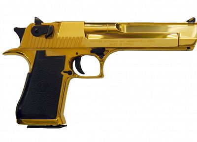 guns, gold, weapons, Desert Eagle, handguns, .50 cal - related desktop wallpaper