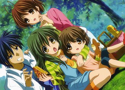 Clannad, Ibuki Fuko, Furukawa Nagisa, Okazaki Ushio, Okazaki Tomoya, Okazaki Nagisa - desktop wallpaper