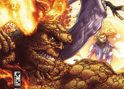 Fantastic Four, Invisible Woman, Mr. Fantastic, Human Torch, Thing (Ben Grimm) - related desktop wallpaper