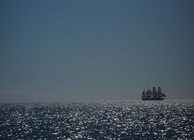 water, ships, sail ship, skies - random desktop wallpaper