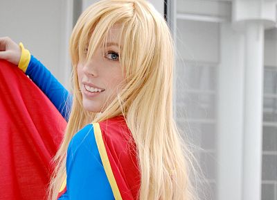 blondes, women, cosplay, blue eyes, Supergirl - related desktop wallpaper