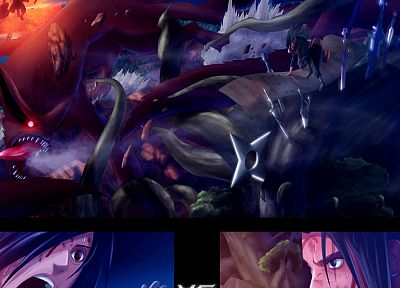 Naruto: Shippuden, Kyuubi, konoha, Hashirama Senju, Uchiha Madara - random desktop wallpaper