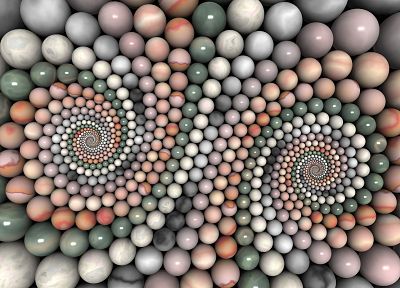 abstract, balls, digital art, spheres - desktop wallpaper