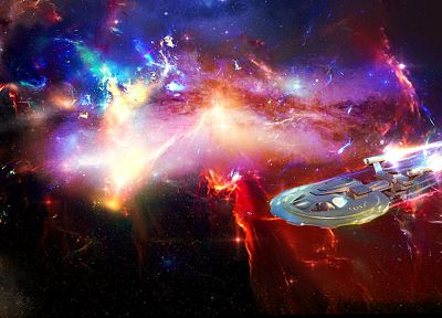 outer space, Space Shuttle, nebulae, spaceships, vehicles - random desktop wallpaper