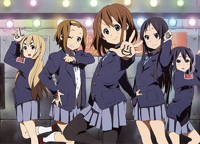 K-ON!, Hirasawa Yui, Akiyama Mio, Tainaka Ritsu, Kotobuki Tsumugi, Nakano Azusa, anime, anime girls - random desktop wallpaper