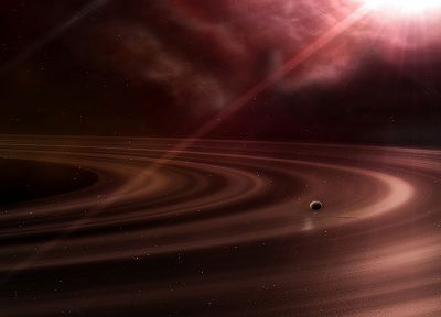 outer space, planets, Saturn - desktop wallpaper