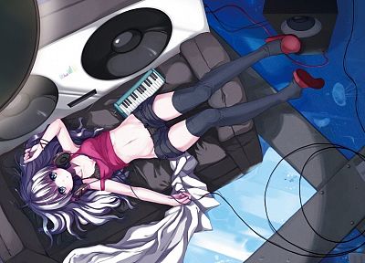 musical, anime girls - random desktop wallpaper