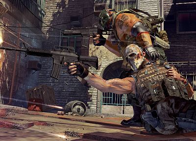 video games, guns, Army of Two, masks - related desktop wallpaper