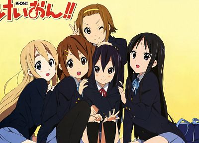 K-ON!, Hirasawa Yui, Tainaka Ritsu, Kotobuki Tsumugi, Nakano Azusa - desktop wallpaper