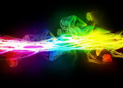 smoke, rainbows - desktop wallpaper