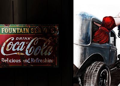retro, Coca-Cola, artwork - desktop wallpaper