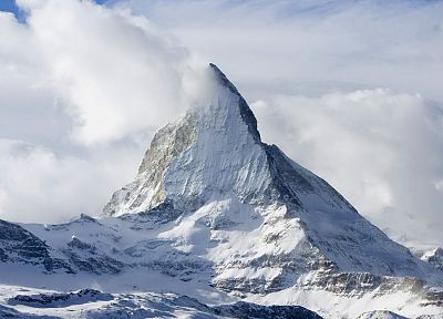 mountains, landscapes, snow, Matterhorn - desktop wallpaper