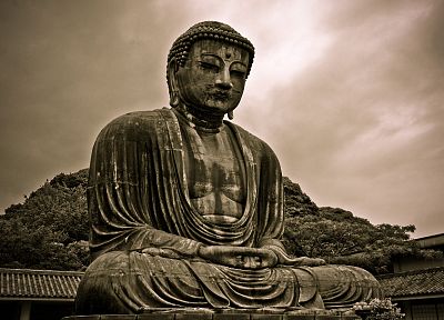 Buddha, statues - desktop wallpaper