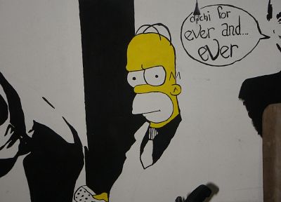 Homer Simpson, stencil, Scarface, The Simpsons - duplicate desktop wallpaper